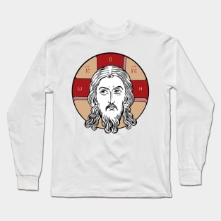 Icon Not Made With Hands v.2 | The Holy Face | Face of Christ Long Sleeve T-Shirt